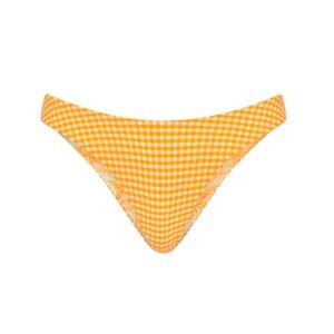 Minimal full coverage bikini bottom in orange cream